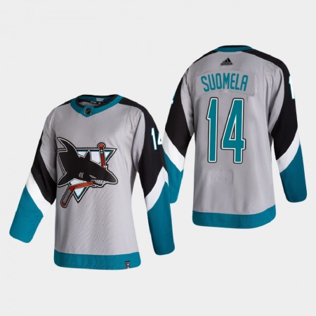San Jose Sharks Antti Suomela 14 2020-21 Reverse Retro Authentic Shirt - Mannen